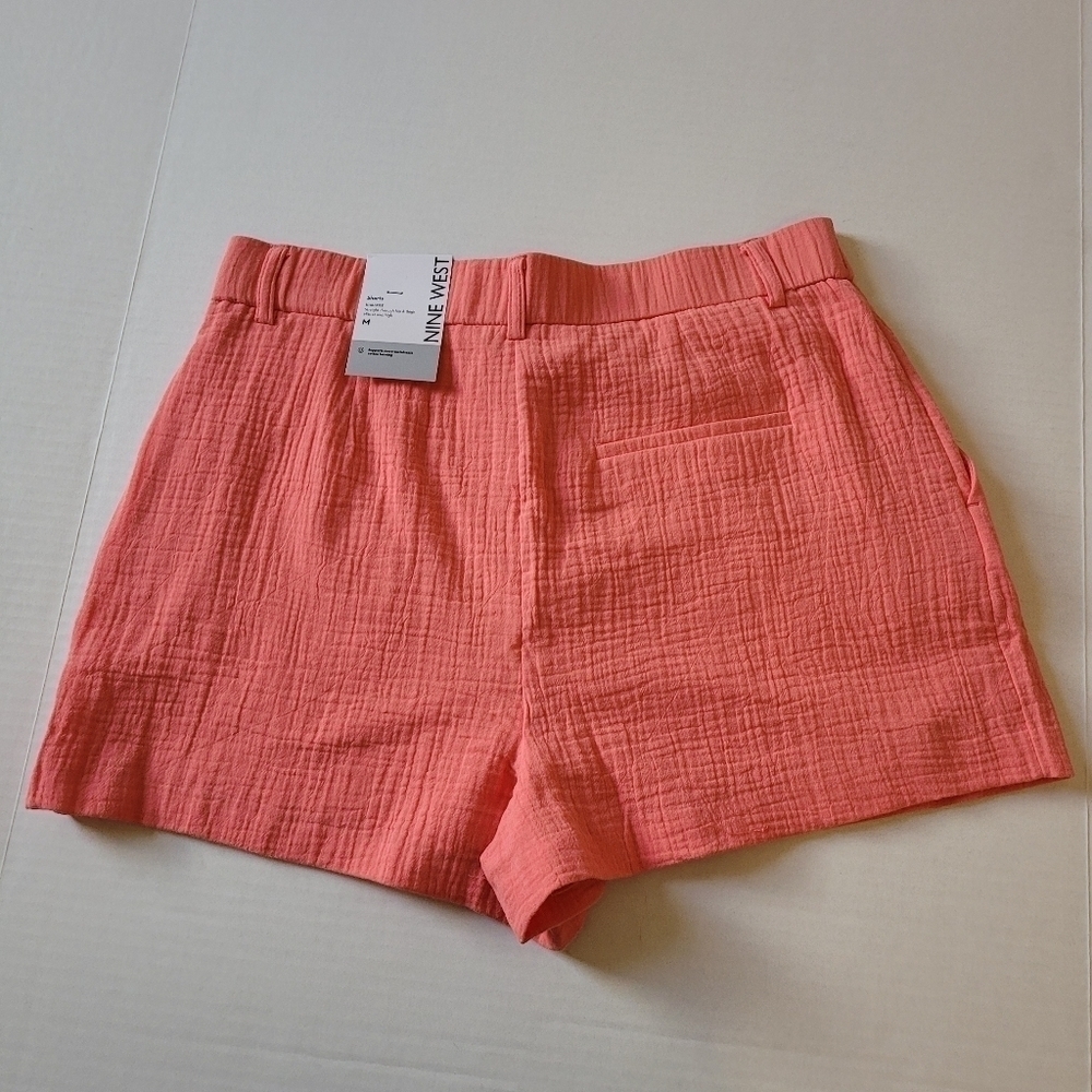 Nine West Cruz Coral High Rise Walking Shorts Sz M - Picture 2 of 7